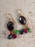 14k gold-plated earrings, main stone Ágata