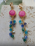 18k Gold Plated Earrings and Natural Stone