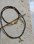 Natural Stone Necklace with Gold Plated pendant