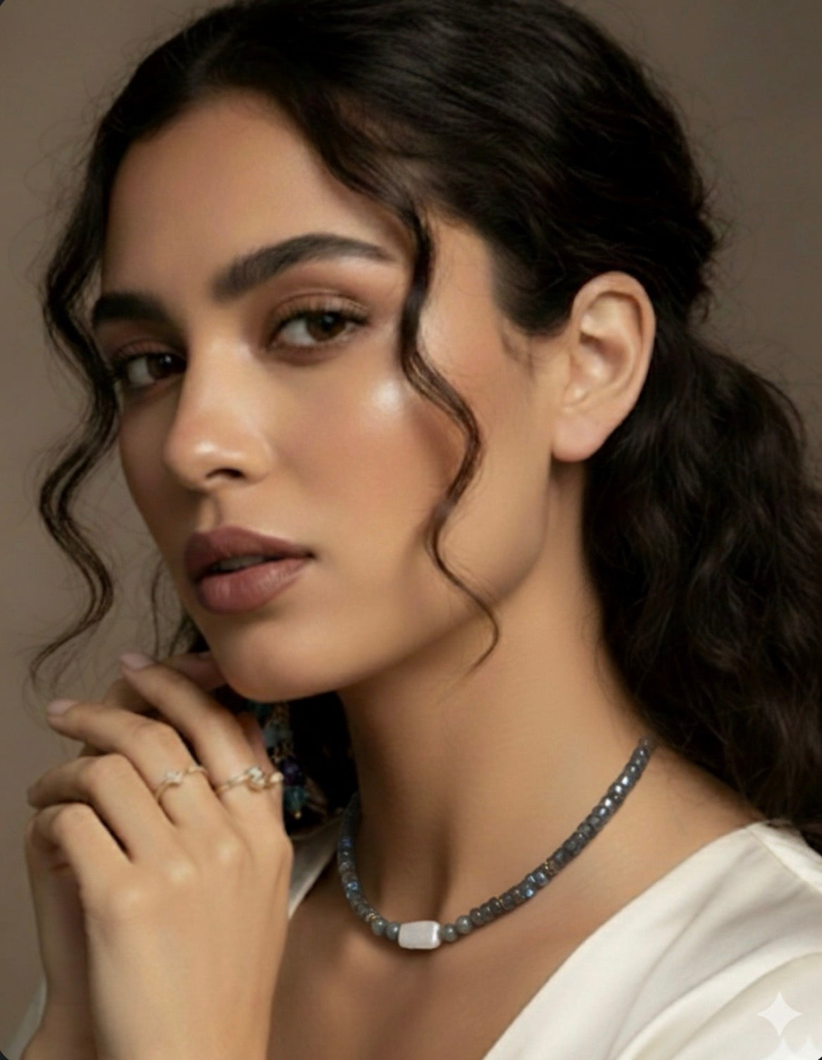 14K Gold Plated Necklace and Earrings S