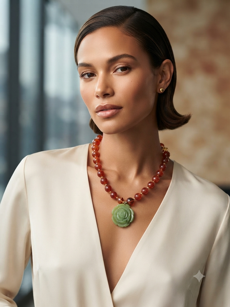 Handmade Necklace "Botanical Dawn"