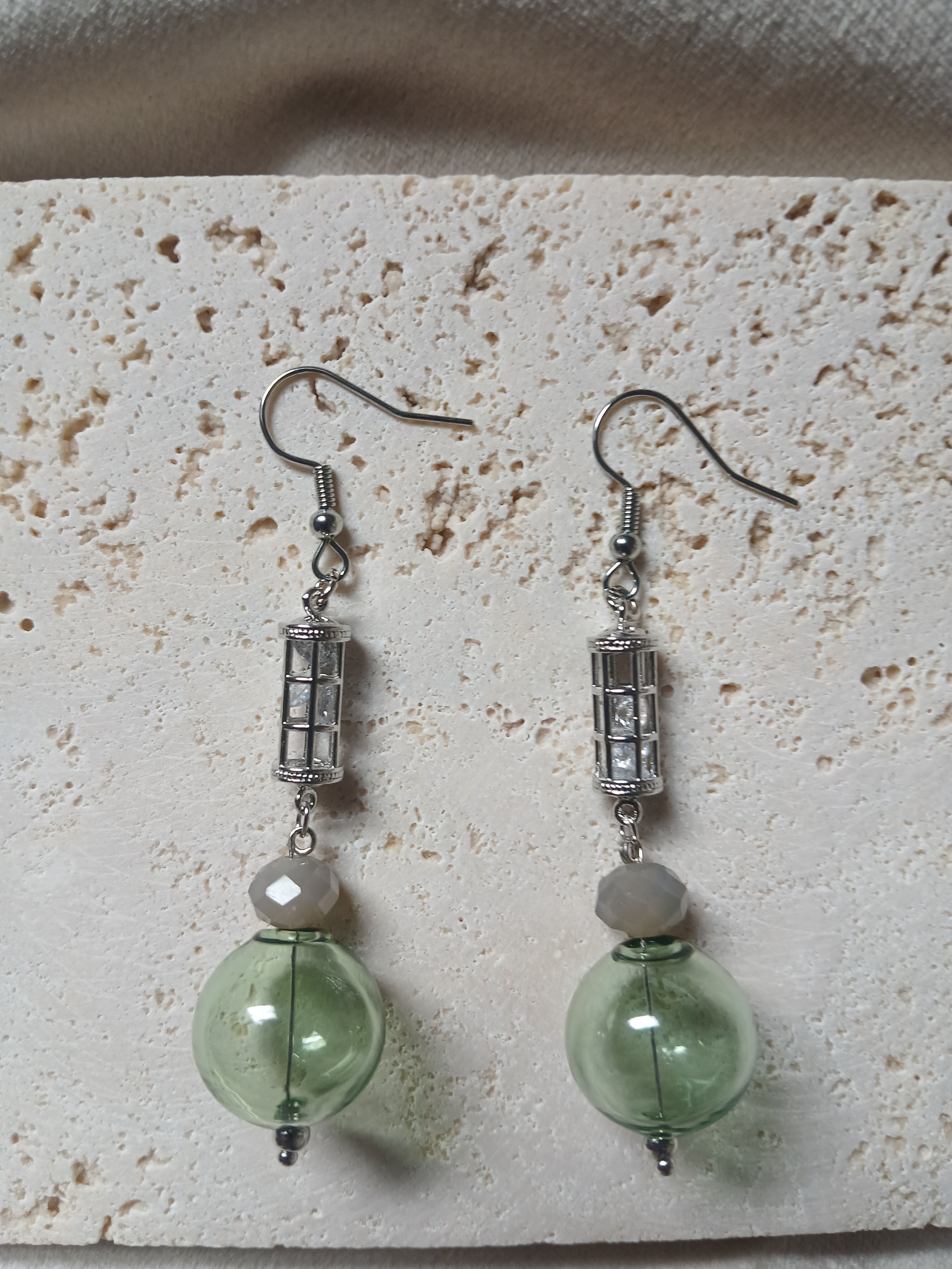 "Forest Drop" in Blown Glass and Crystal