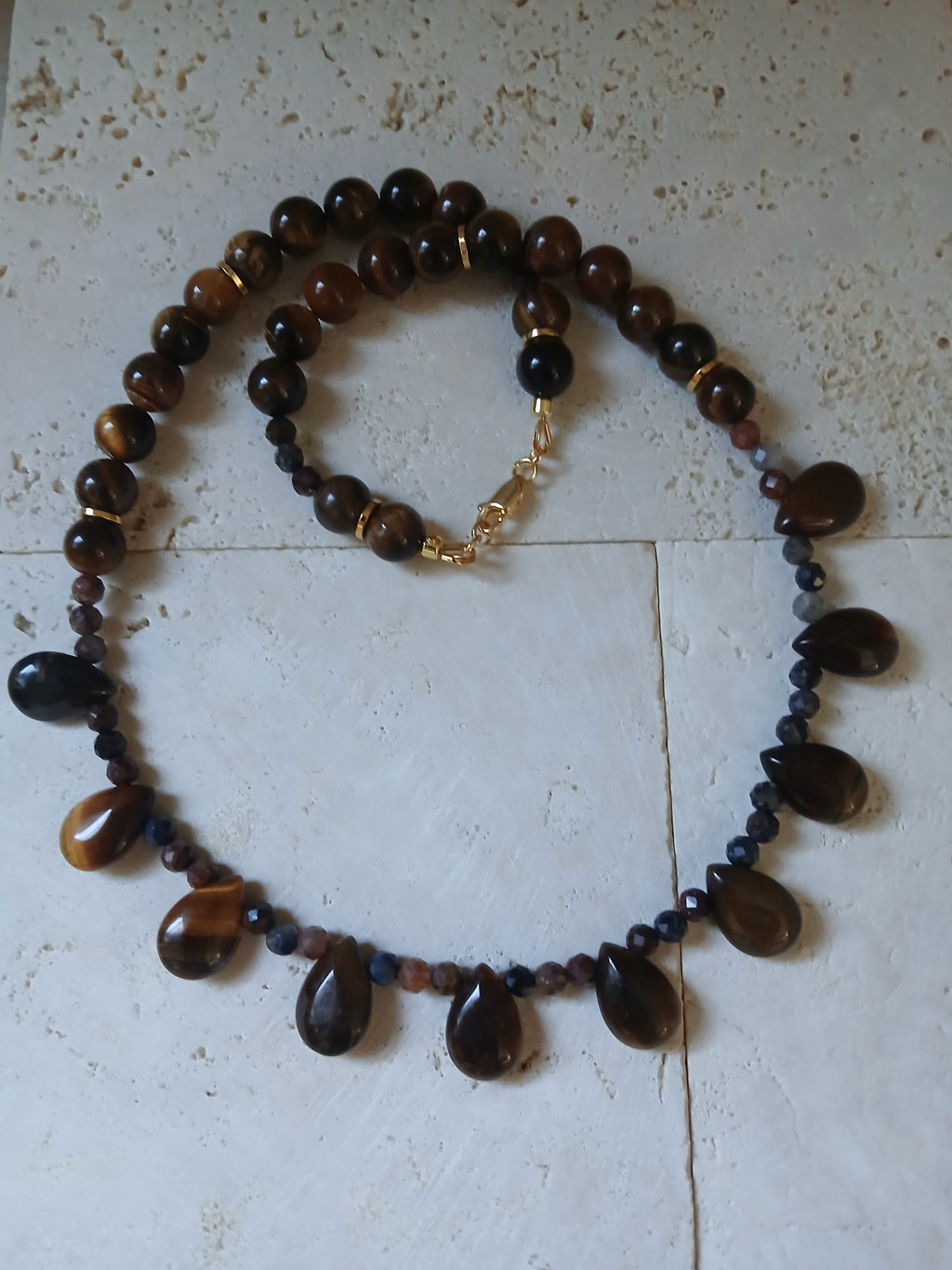 Natural Tiger's Eye and Multifaceted Gemstones
