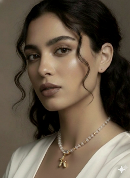 "Balloon Dog" Collar in Crackled Quartz