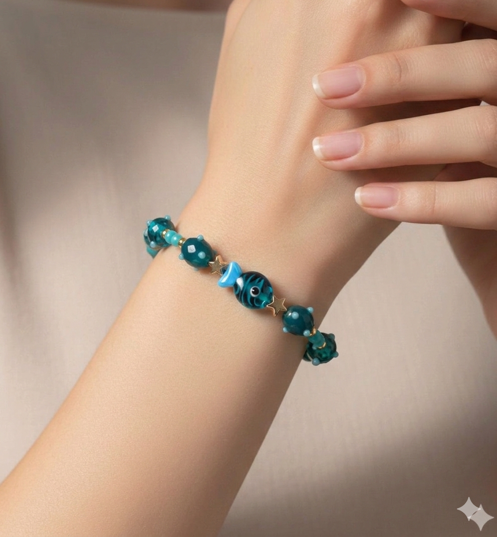 "Ocean Glimmers in Murano Glass"